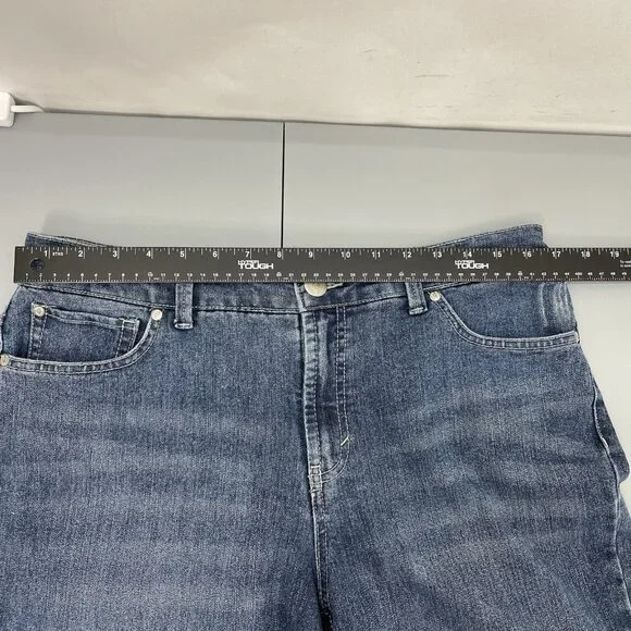 Nine West Eastend Capri Jeans Cropped Roll Cuff Denim Womens 12 - Picture 10 of 12